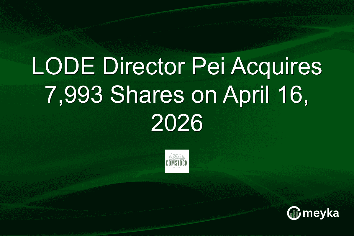 LODE Director Pei Acquires 7,993 Shares on April 16, 2026
