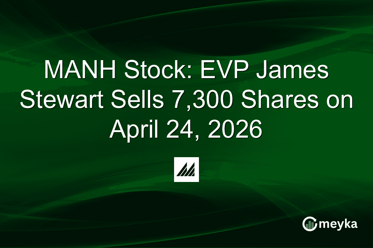 MANH Stock: EVP James Stewart Sells 7,300 Shares on April 24, 2026