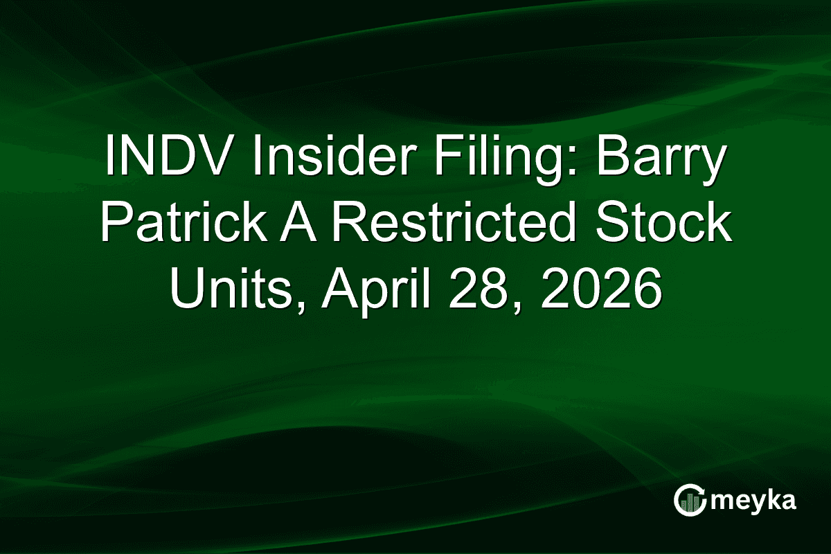 INDV Insider Filing: Barry Patrick A Restricted Stock Units, April 28, 2026