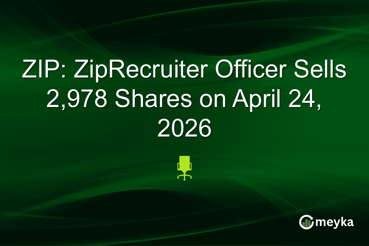ZIP: ZipRecruiter Officer Sells 2,978 Shares on April 24, 2026
