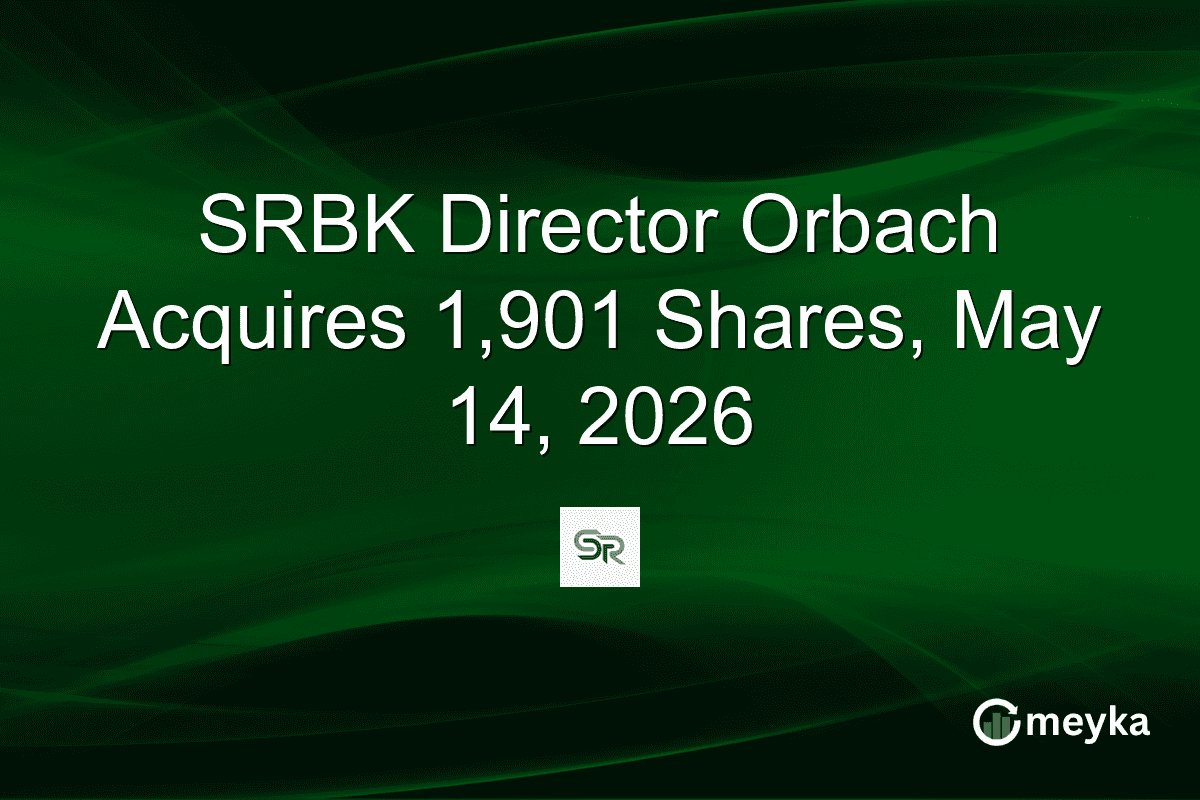 SRBK Director Orbach Acquires 1,901 Shares, May 14, 2026