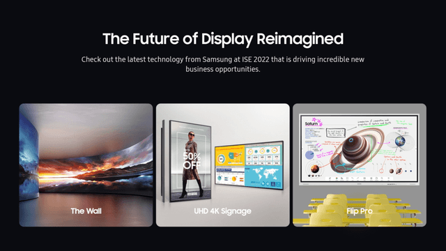 Samsung Newsroom Source: Samsung Introduces the Future of Next-Generation Displays To Reimagine Business at ISE 2022