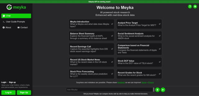Meyka Stock Market Research Tool