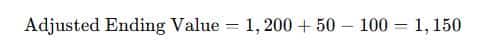 Adjusted Ending Value, Portfolio Investment Returns