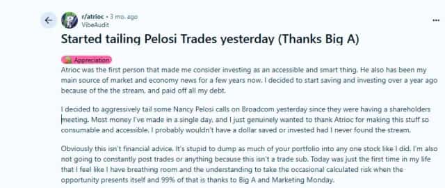 Nancy Pelosi stock Tracking