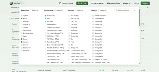 TradingView Stock Screener Alternative