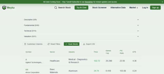free stock screener