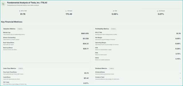 tesla fundamental analysis