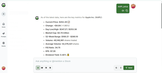Meyka's AI Chatbot for Stock Research Analysis
