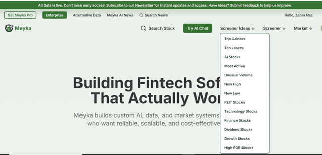 Meyka AI's Features Overview