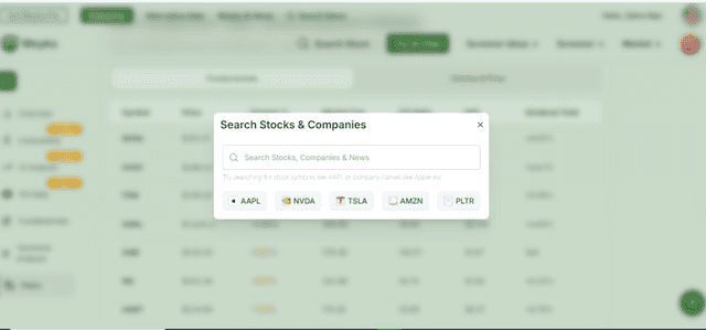 Meyka AI's Stock Research Feature