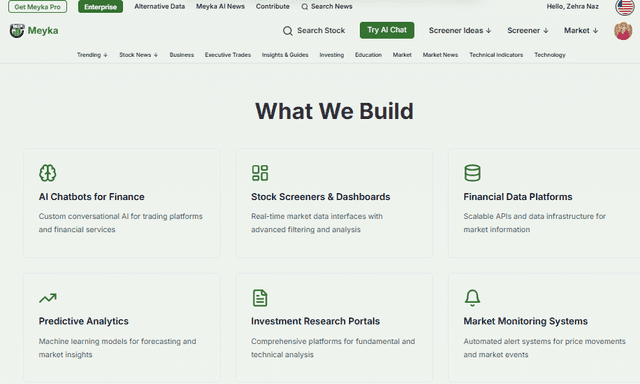 Meyka AI Financial Services Detail