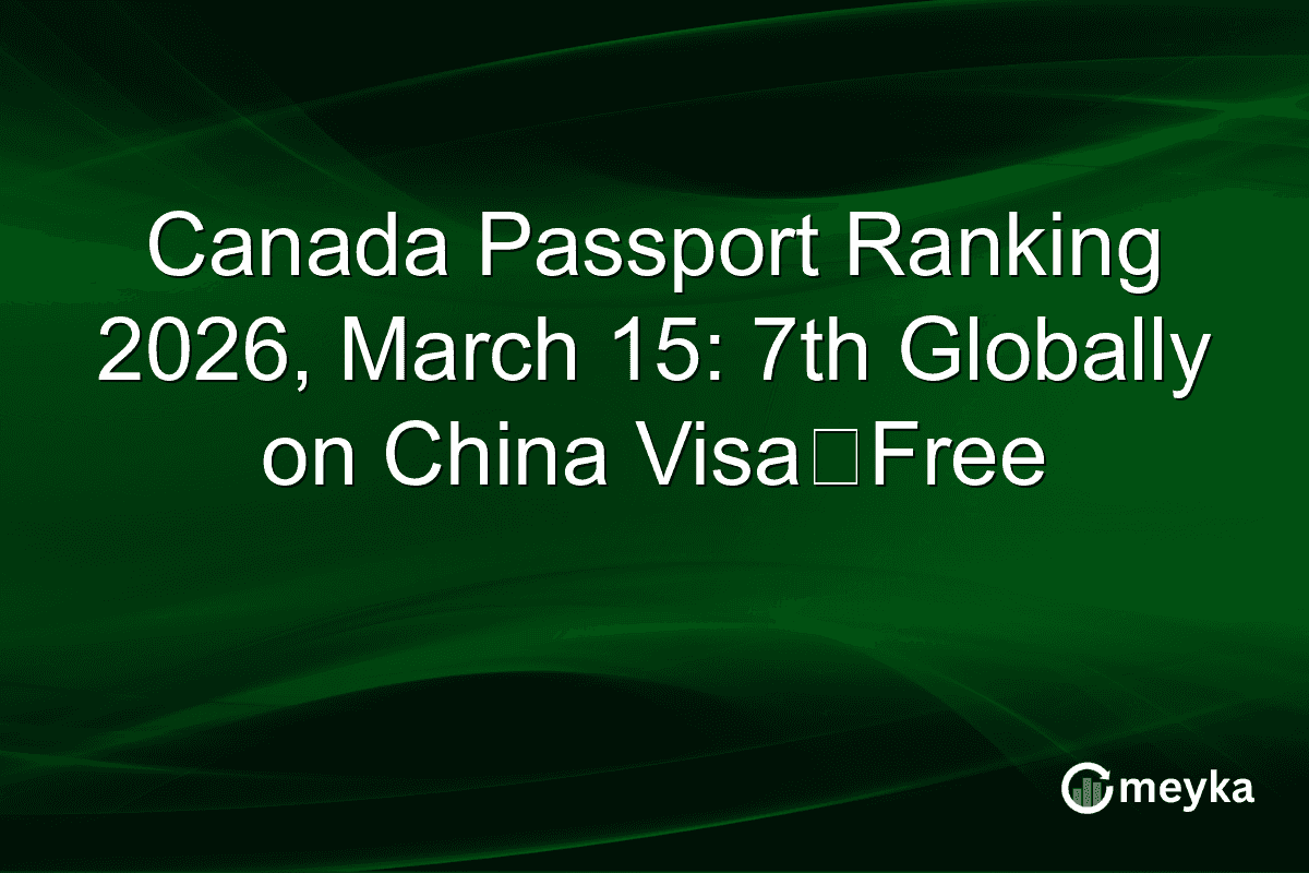 Canada Passport Ranking 2026, March 15: 7th Globally on China Visa‑Free