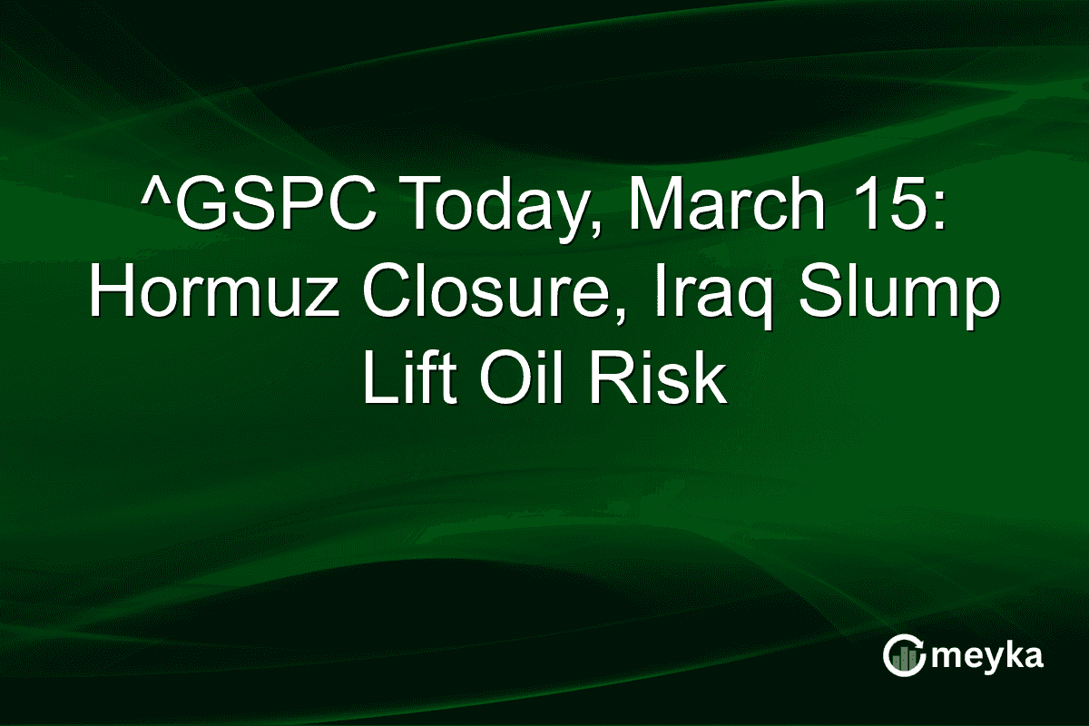 ^GSPC Today, March 15: Hormuz Closure, Iraq Slump Lift Oil Risk