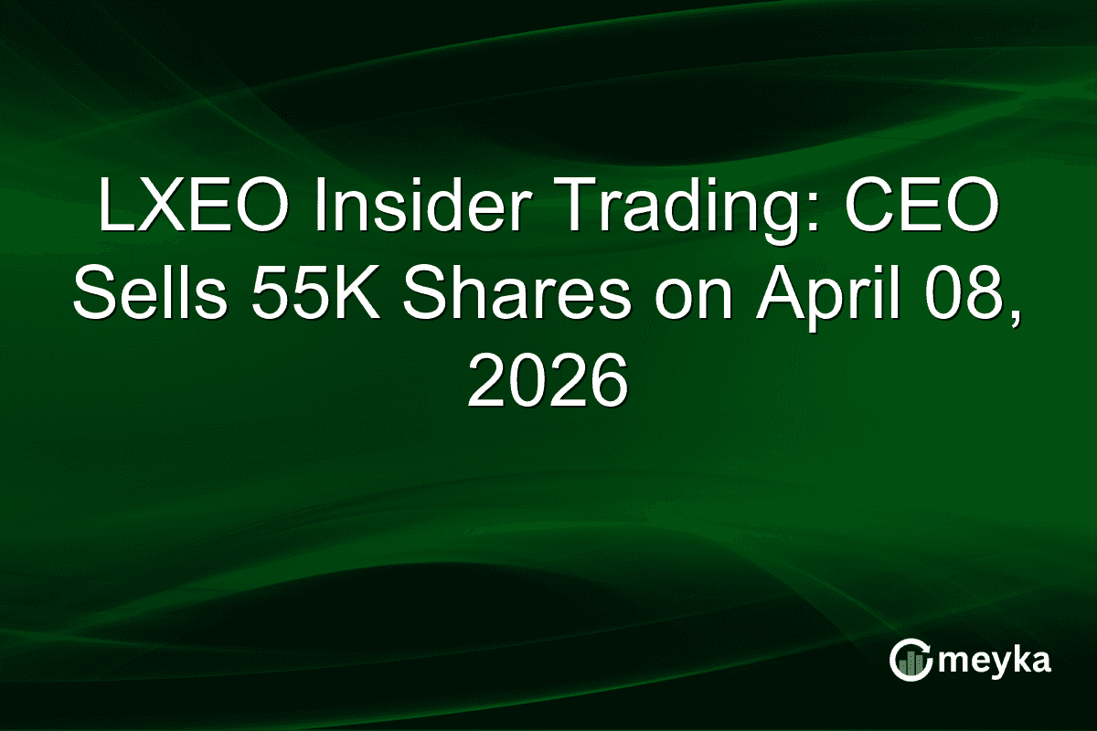 LXEO Insider Trading: CEO Sells 55K Shares on April 08, 2026
