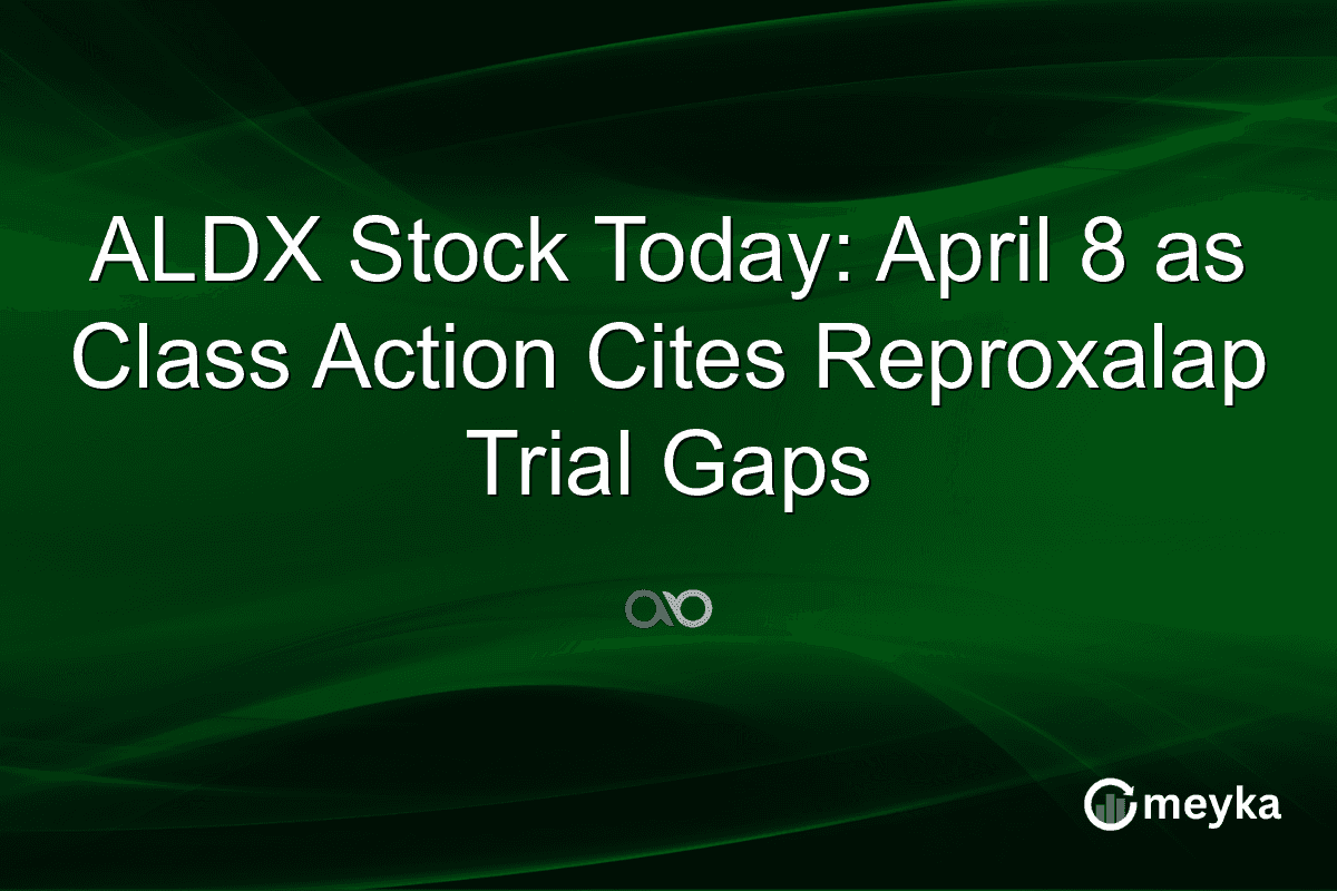 ALDX Stock Today: April 8 as Class Action Cites Reproxalap Trial Gaps