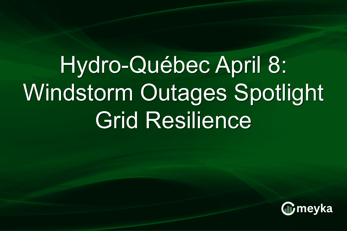 Hydro-Québec April 8: Windstorm Outages Spotlight Grid Resilience