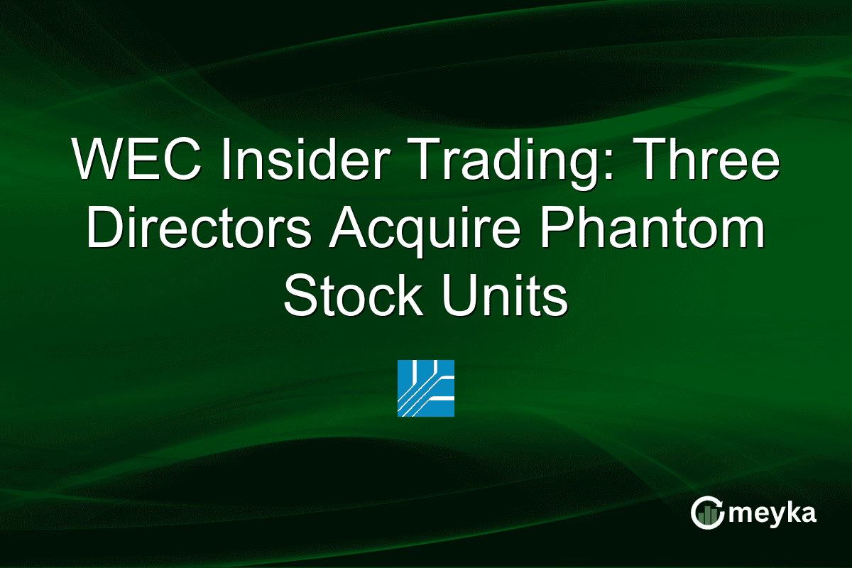 WEC Insider Trading: Three Directors Acquire Phantom Stock Units