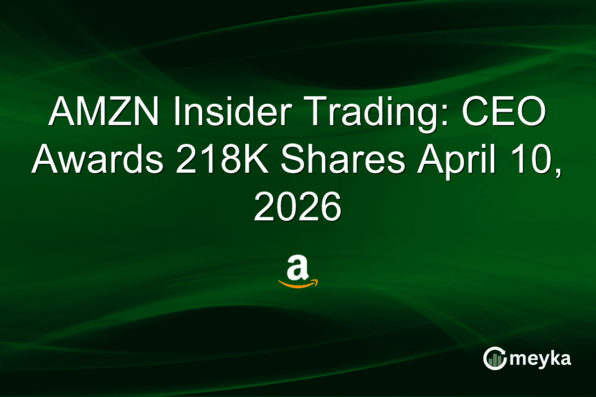 AMZN Insider Trading: CEO Awards 218K Shares April 10, 2026