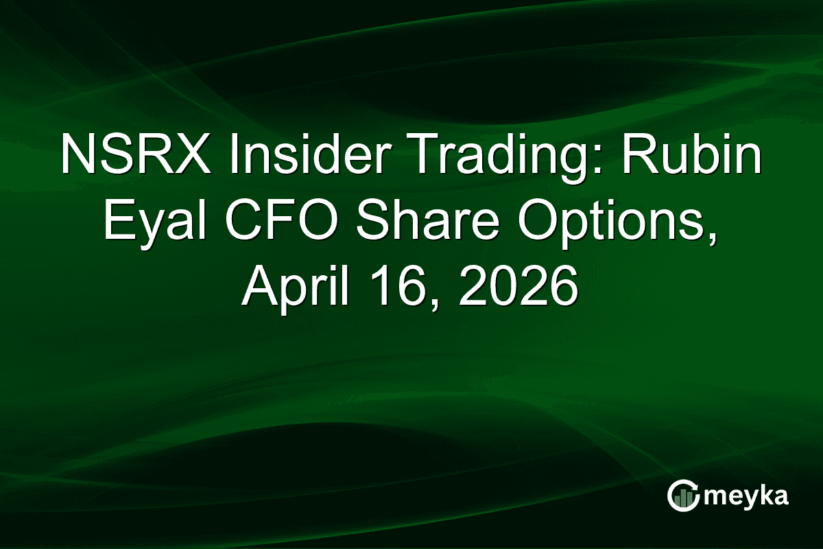 NSRX Insider Trading: Rubin Eyal CFO Share Options, April 16, 2026