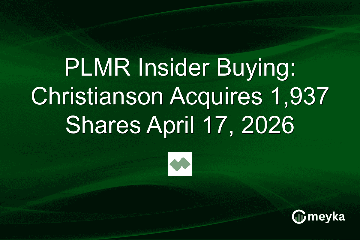 PLMR Insider Buying: Christianson Acquires 1,937 Shares April 17, 2026