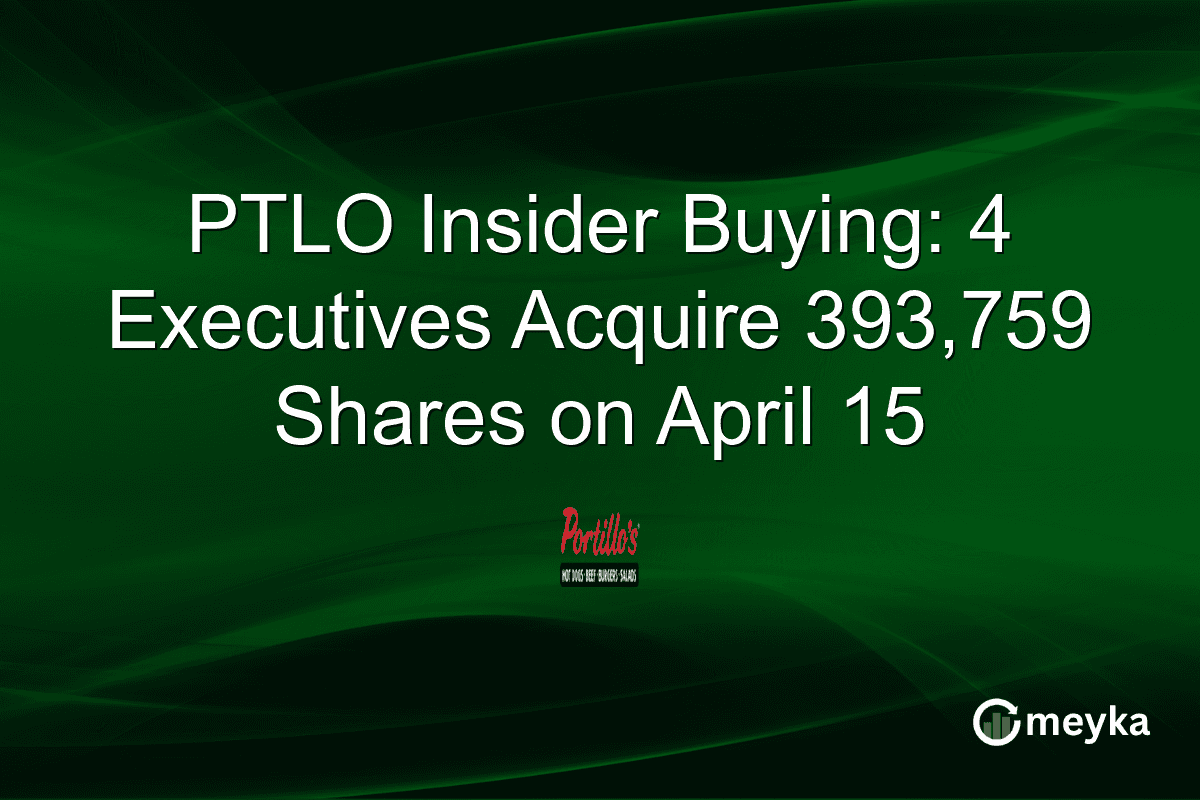 PTLO Insider Buying: 4 Executives Acquire 393,759 Shares on April 15