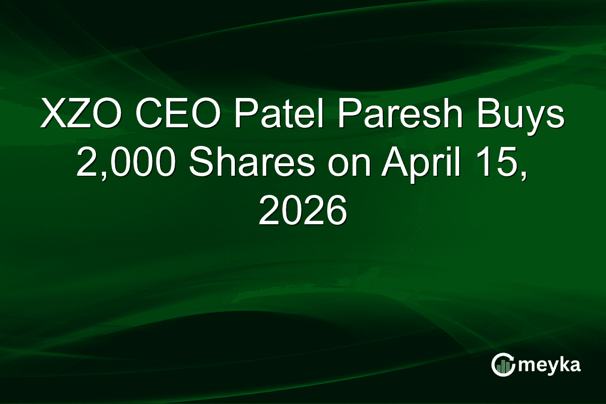XZO CEO Patel Paresh Buys 2,000 Shares on April 15, 2026