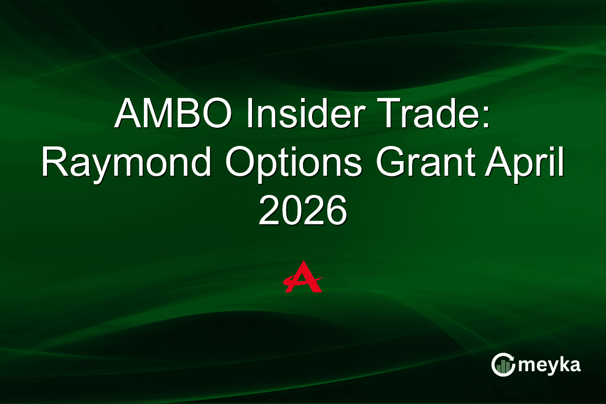 AMBO Insider Trade: Raymond Options Grant April 2026