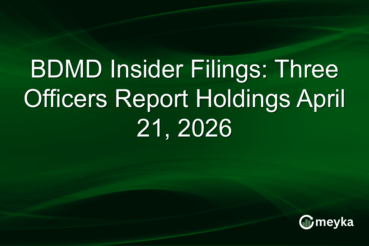 BDMD Insider Filings: Three Officers Report Holdings April 21, 2026