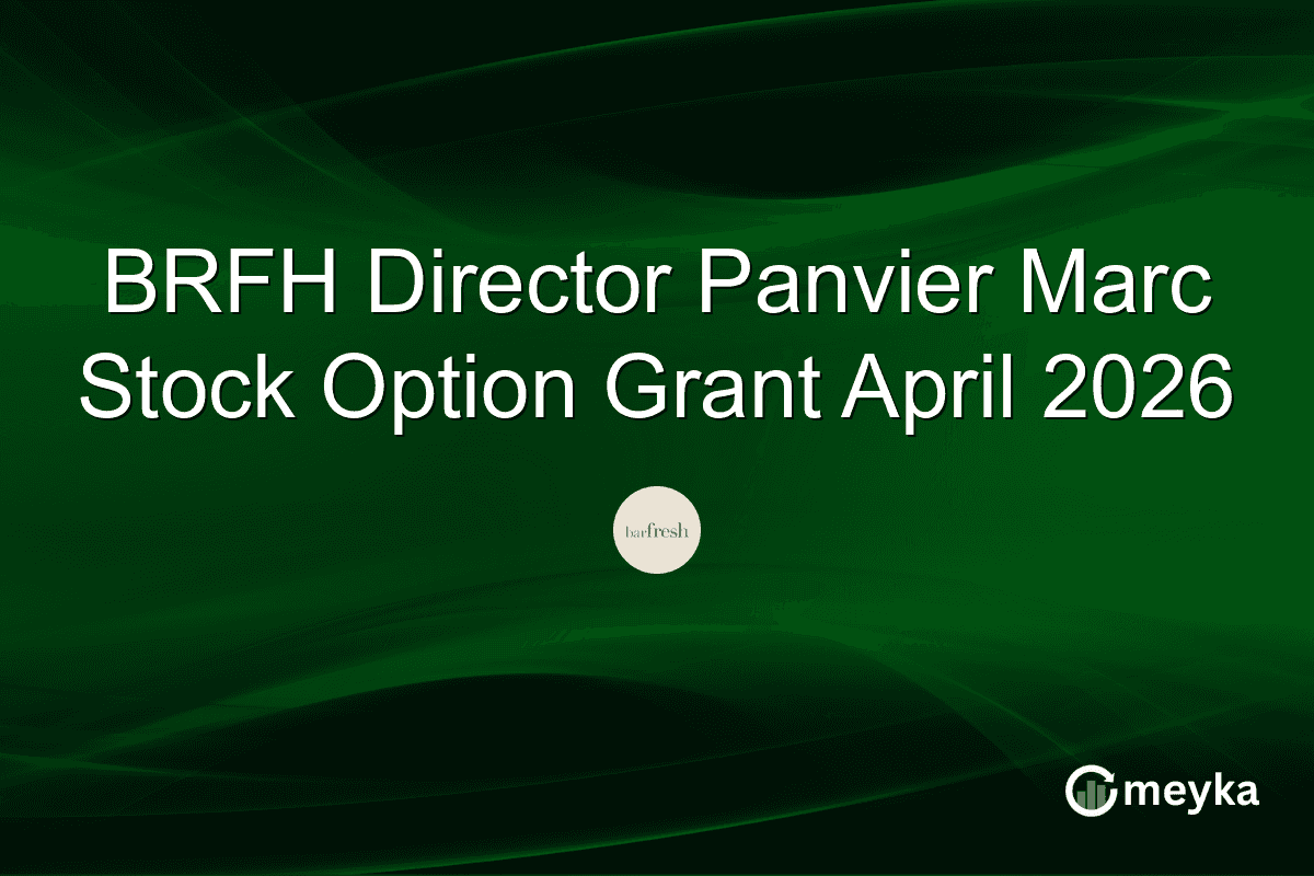 BRFH Director Panvier Marc Stock Option Grant April 2026