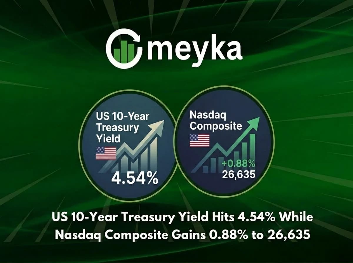 US 10-Year Treasury Yield Hits 4.54% While Nasdaq Composite Gains 0.88% to 26,635