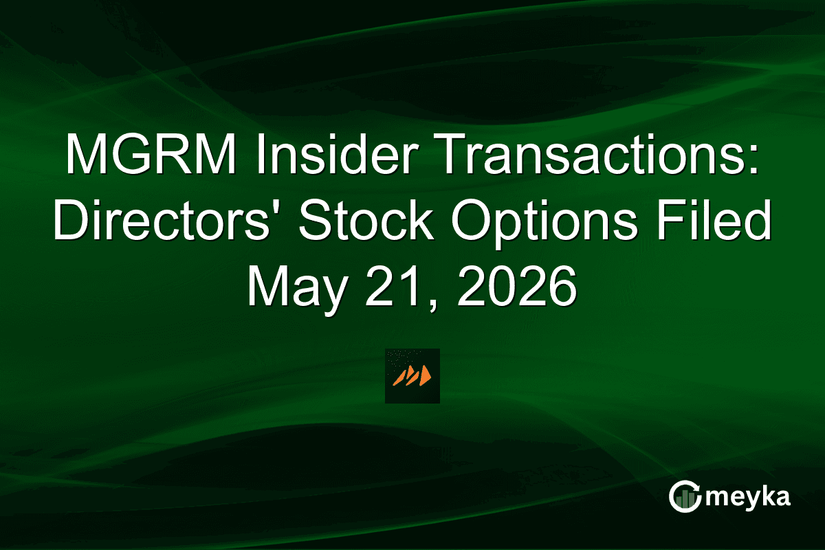 MGRM Insider Transactions: Directors’ Stock Options Filed May 21, 2026
