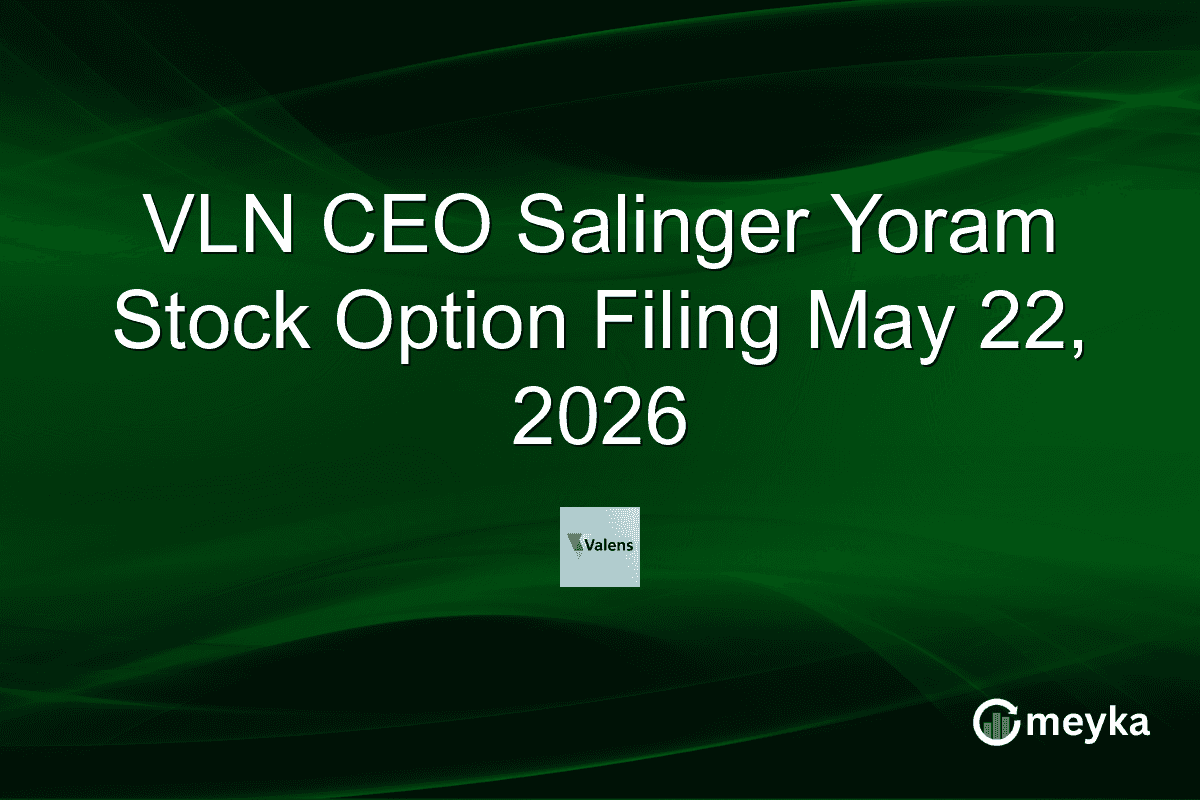 VLN CEO Salinger Yoram Stock Option Filing May 22, 2026