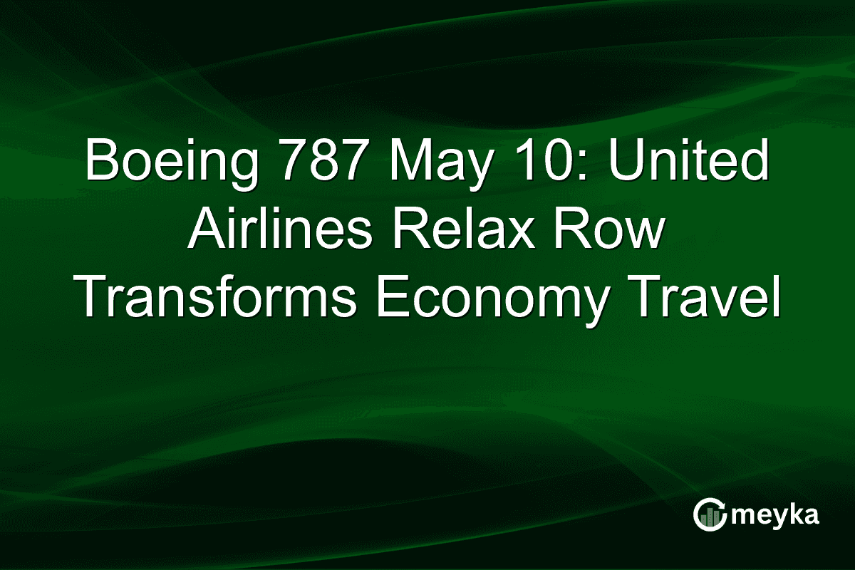 Boeing 787 May 10: United Airlines Relax Row Transforms Economy Travel