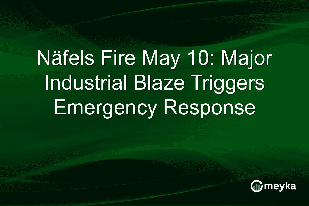 Näfels Fire May 10: Major Industrial Blaze Triggers Emergency Response