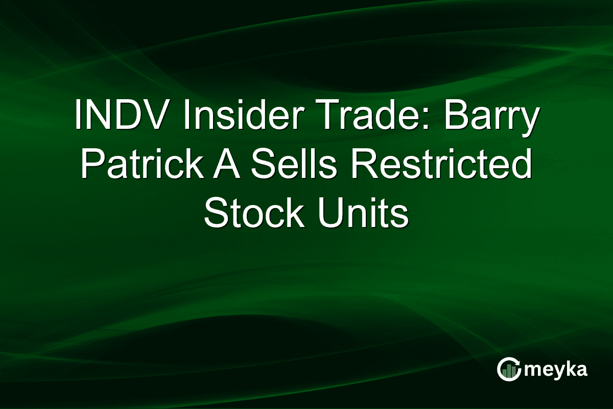 INDV Insider Trade: Barry Patrick A Sells Restricted Stock Units