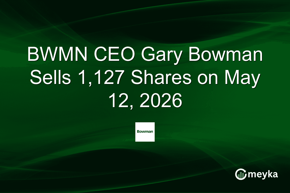 BWMN CEO Gary Bowman Sells 1,127 Shares on May 12, 2026