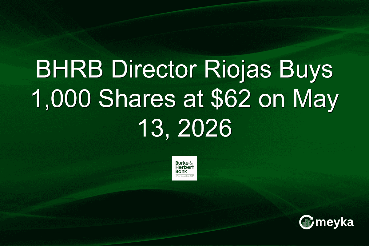 BHRB Director Riojas Buys 1,000 Shares at $62 on May 13, 2026