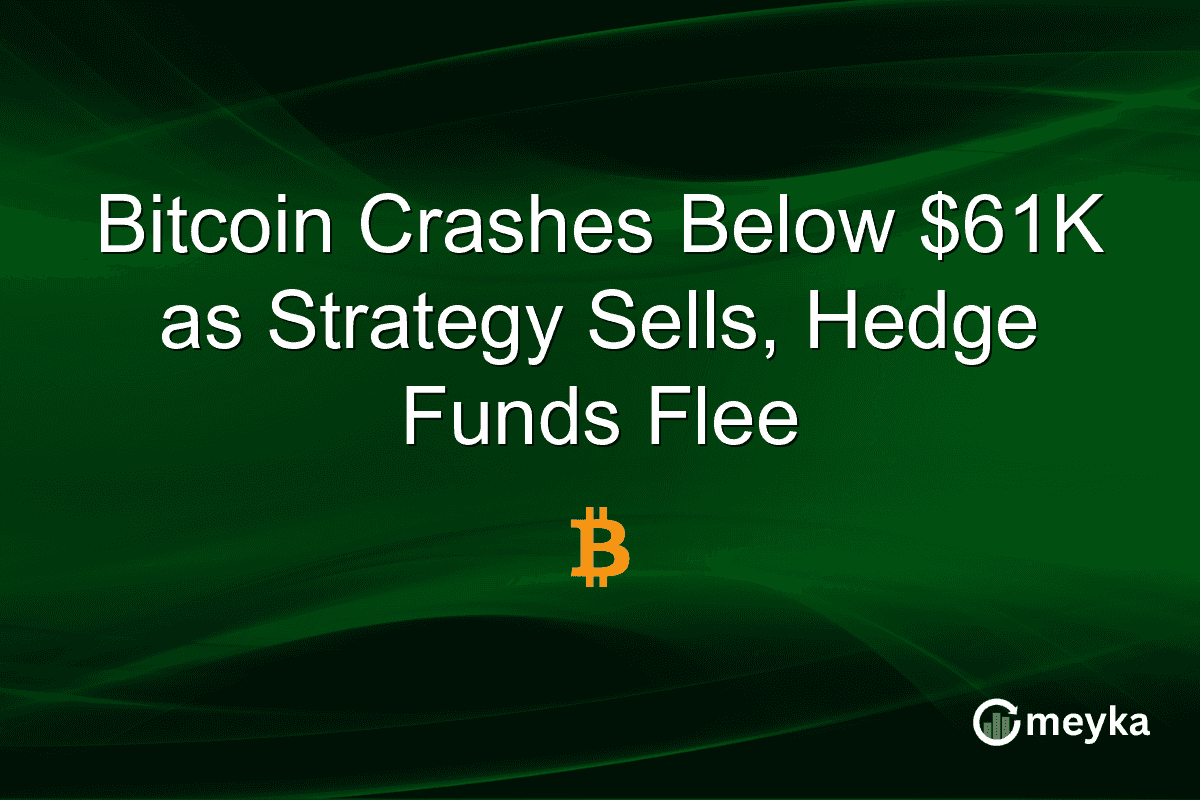 Bitcoin Crashes Below $61K as Strategy Sells, Hedge Funds Flee