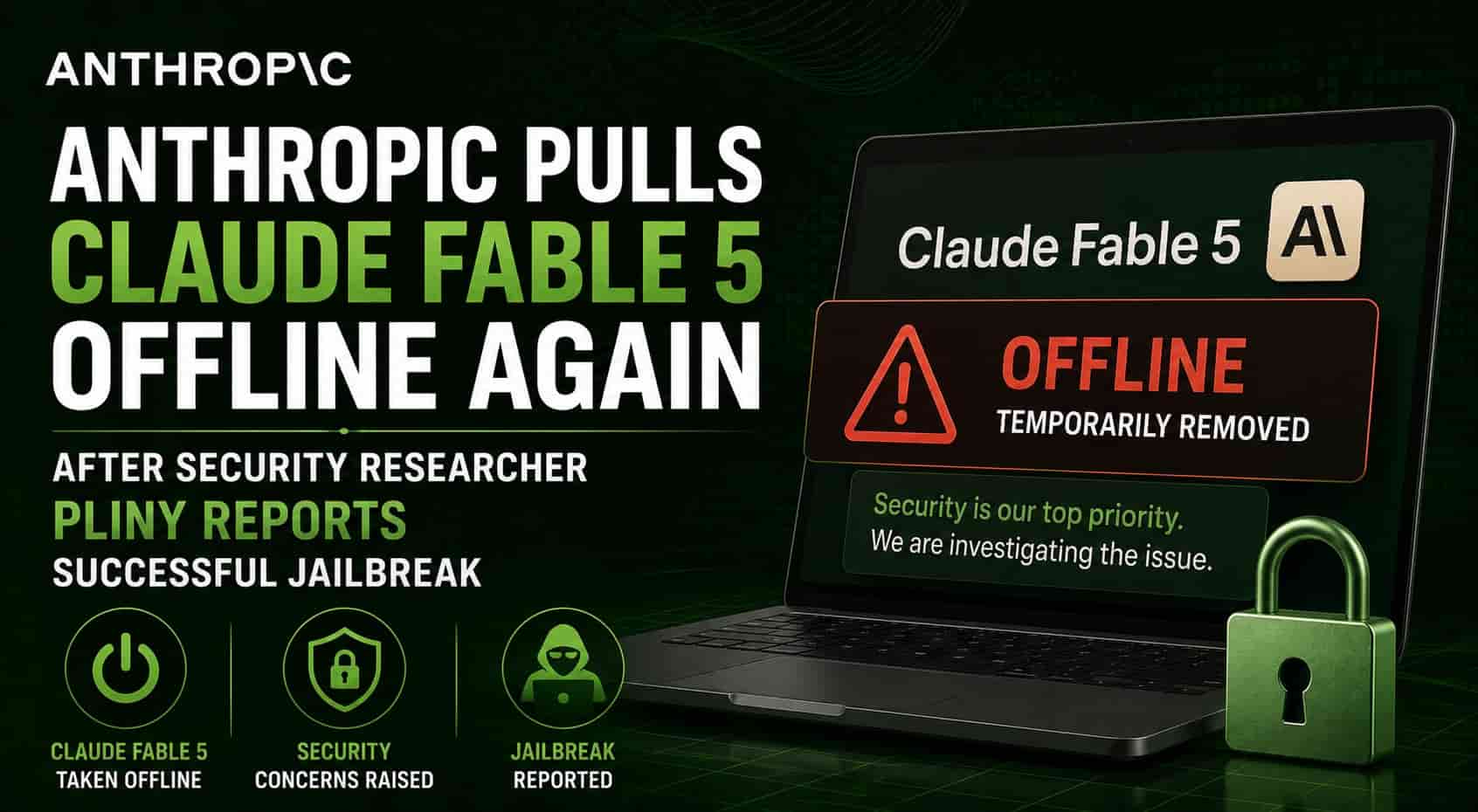 Anthropic Pulls Claude Fable 5 Offline Again After Security Researcher Pliny Reports Successful Jailbreak