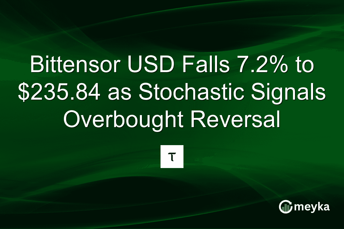 Bittensor USD Falls 7.2% to $235.84 as Stochastic Signals Overbought Reversal