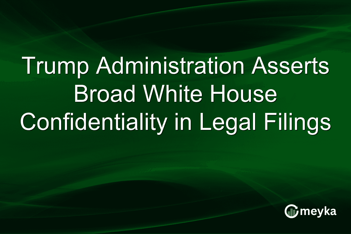Trump Administration Asserts Broad White House Confidentiality in Legal Filings