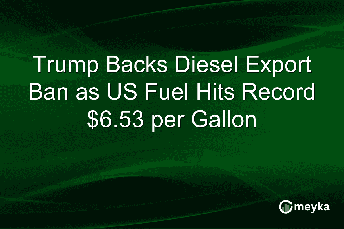 Trump Backs Diesel Export Ban as US Fuel Hits Record $6.53 per Gallon