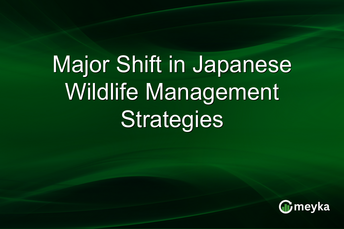 Major Shift in Japanese Wildlife Management Strategies